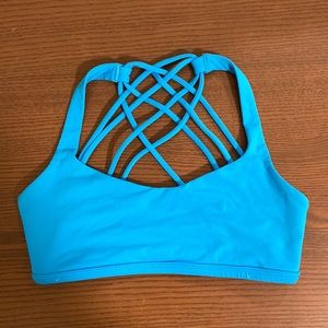 Blue Lululemon Free to Be Wild Sports Bra